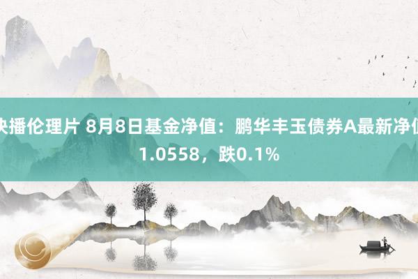 快播伦理片 8月8日基金净值：鹏华丰玉债券A最新净值1.0558，跌0.1%