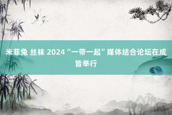 米菲兔 丝袜 2024“一带一起”媒体结合论坛在成皆举行