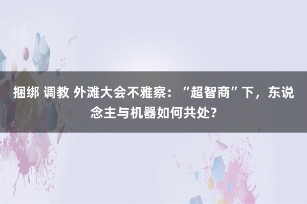 捆绑 调教 外滩大会不雅察：“超智商”下，东说念主与机器如何共处？