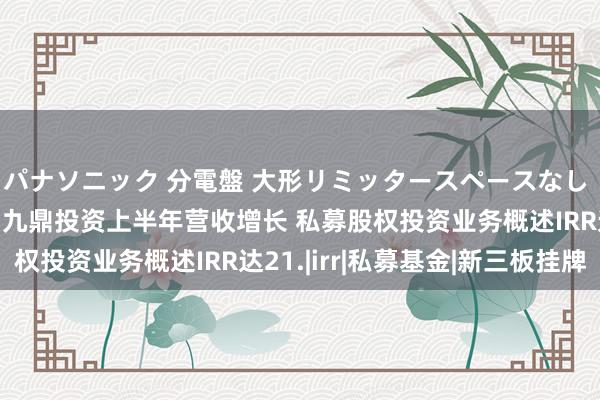 パナソニック 分電盤 大形リミッタースペースなし 露出・半埋込両用形 九鼎投资上半年营收增长 私募股权投资业务概述IRR达21.|irr|私募基金|新三板挂牌