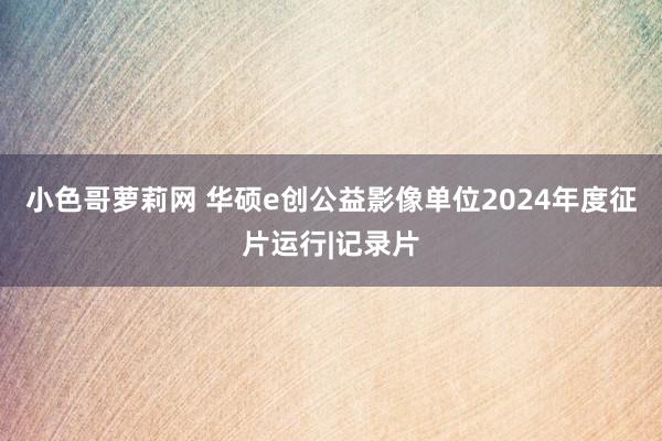 小色哥萝莉网 华硕e创公益影像单位2024年度征片运行|记录片